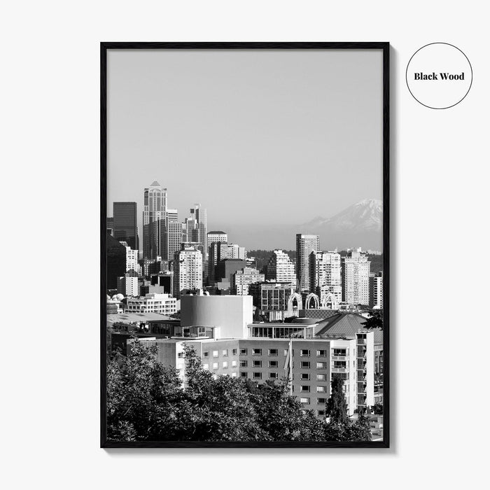 Seattle Black and White Fine Art Photo Print, Downtown, Washington, USA, Wall Decor, Poster