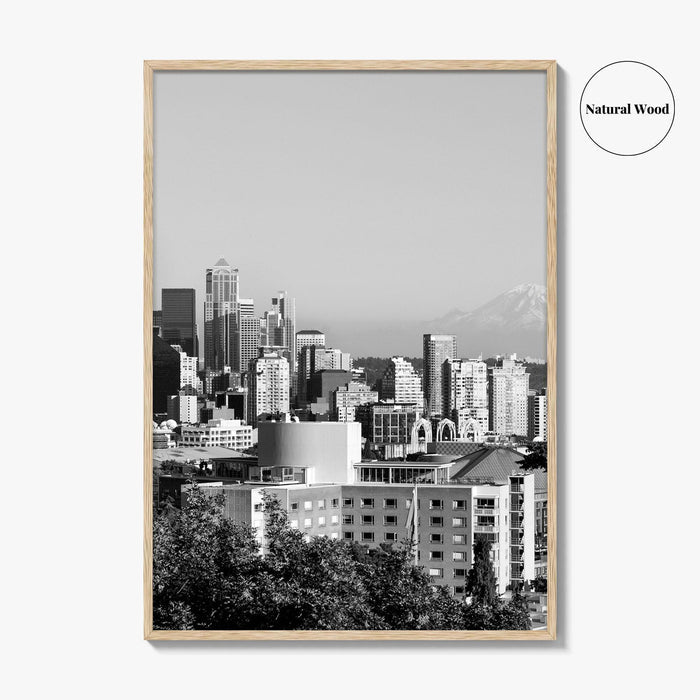 Seattle Black and White Fine Art Photo Print, Downtown, Washington, USA, Wall Decor, Poster