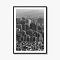 Seoul Skyline Black and White Fine Art Photo Print, South Korea Wall Decor Poster