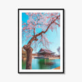Seoul Fine Art Photo Print, Gyeongbokgung Palace, Cherry Blossom, South Korea Wall Decor Poster