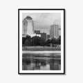 Shreveport Skyline Black and White Fine Art Photo Print, Red River Louisiana Poster