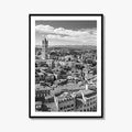 Siena Black and White Fine Art Photo Print, Tuscany Italy Duomo, Mangia Tower Poster