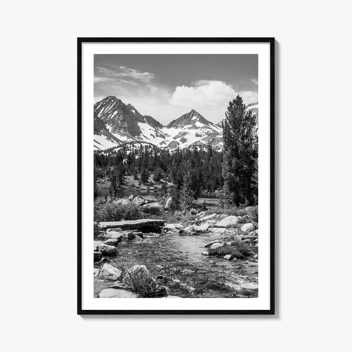 Sierra Nevada Black and White Fine Art Photo Print, Heart Lake, John Muir Trail