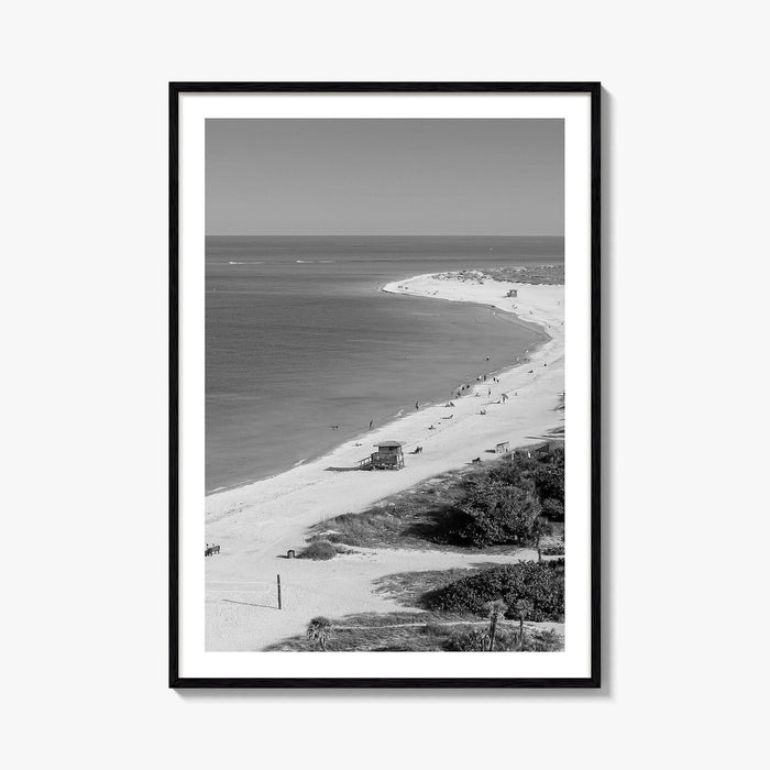 Siesta Key Black and White Fine Art Photo Print, Lido Beach, Sarasota Florida USA