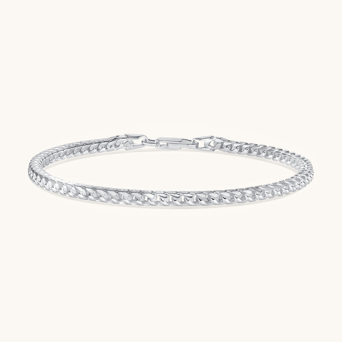 Silver Franco Chain Bracelet - Happy Jewelers Fine Jewelry Lifetime Warranty
