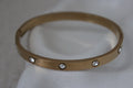 Simple Hinged Gold Bangle