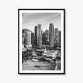 Singapore Black and White Fine Art Photo Print, Marina Bay, Singapore Poster