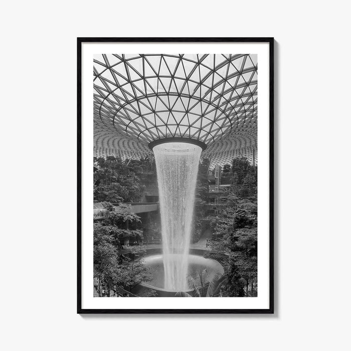 Singapore Black and White Fine Art Photo Print, Jewel Changi Airport, Wall Poster