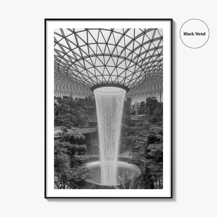 Singapore Black and White Fine Art Photo Print, Jewel Changi Airport, Wall Poster