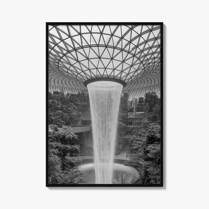 Singapore Black and White Fine Art Photo Print, Jewel Changi Airport, Wall Poster