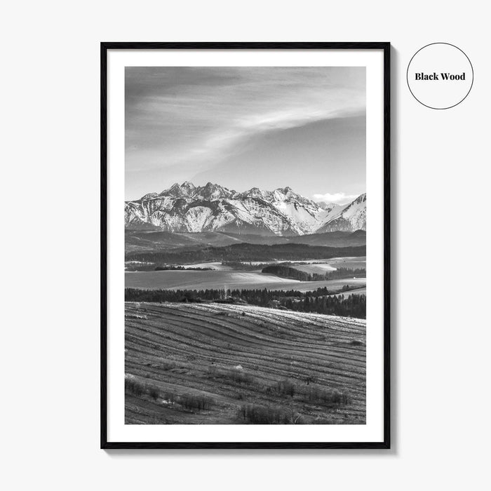 Slovakia Black and White Fine Art Photo Print, Belianske Tatry, Tatra Mountains Art