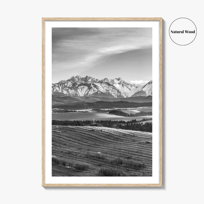Slovakia Black and White Fine Art Photo Print, Belianske Tatry, Tatra Mountains Art