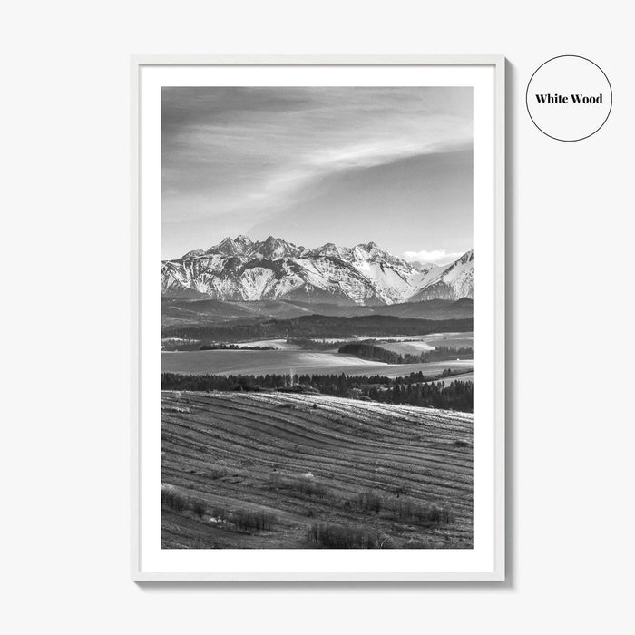 Slovakia Black and White Fine Art Photo Print, Belianske Tatry, Tatra Mountains Art