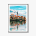 Lake Bled Fine Art Photo Print, Slovenia Poster, Blejsko Jezero, Julian Alps, Island Church