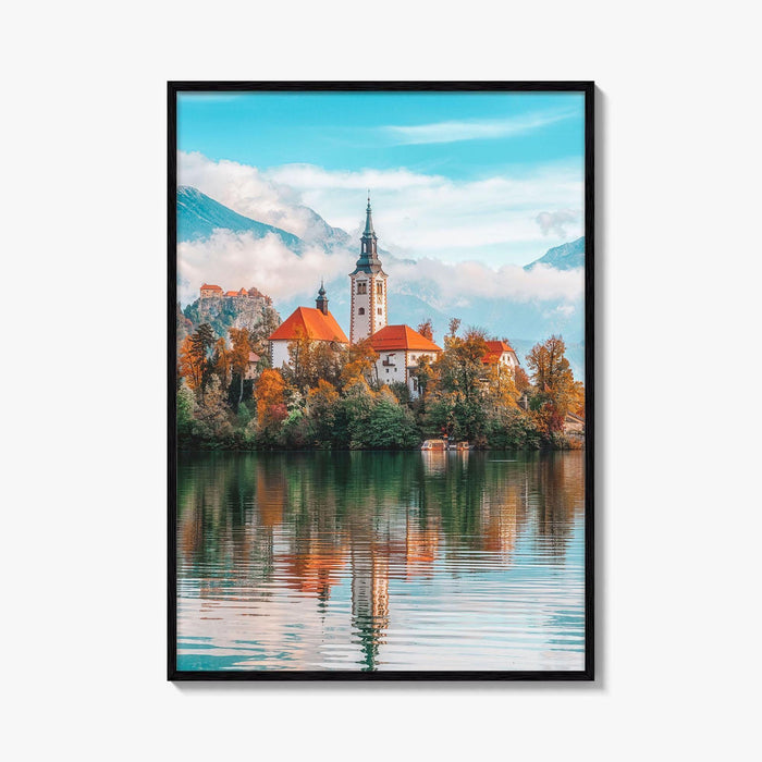 Lake Bled Fine Art Photo Print, Slovenia Poster, Blejsko Jezero, Julian Alps, Island Church