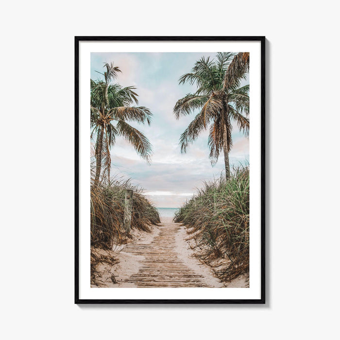 Smathers Beach Fine Art Photo Print, Key West, Florida Keys, Palm Trees, Poster