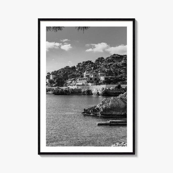 Cala Rajada Black and White Fine Art Photo Print, Mallorca Seascape Spain Poster