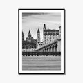 St Augustine Black and White Fine Art Photo Print, Bridge of Lions Florida Poster