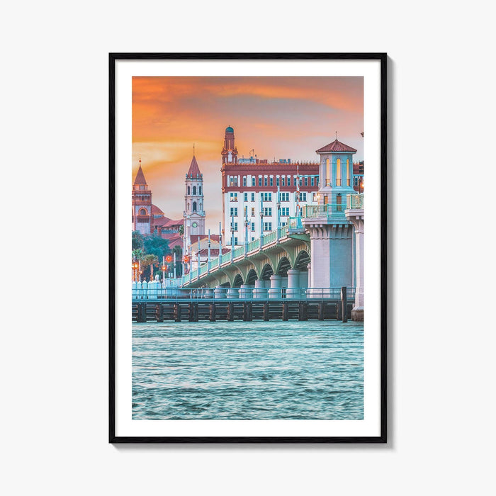 St Augustine Fine Art Photo Print, Bridge of Lions, Florida Poster
