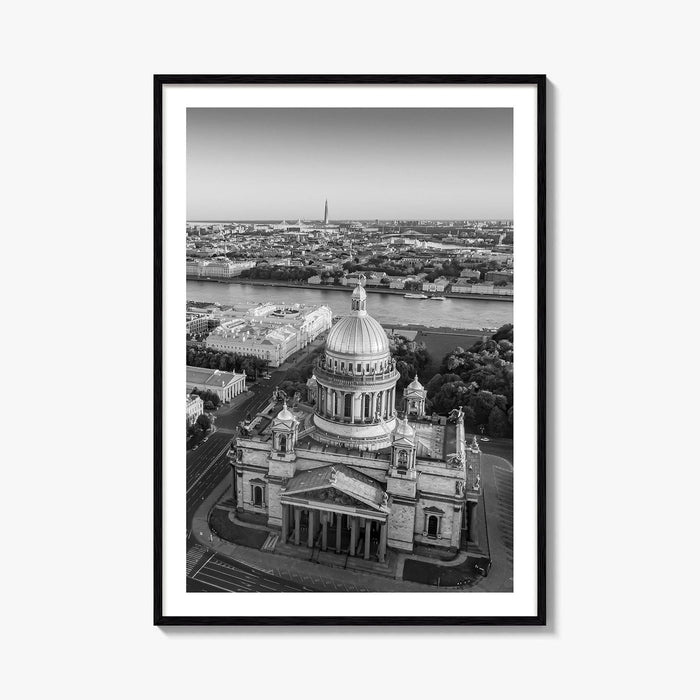 Saint Petersburg Black and White Fine Art Photo Print, St Isaacs Cathedral Russia Poster