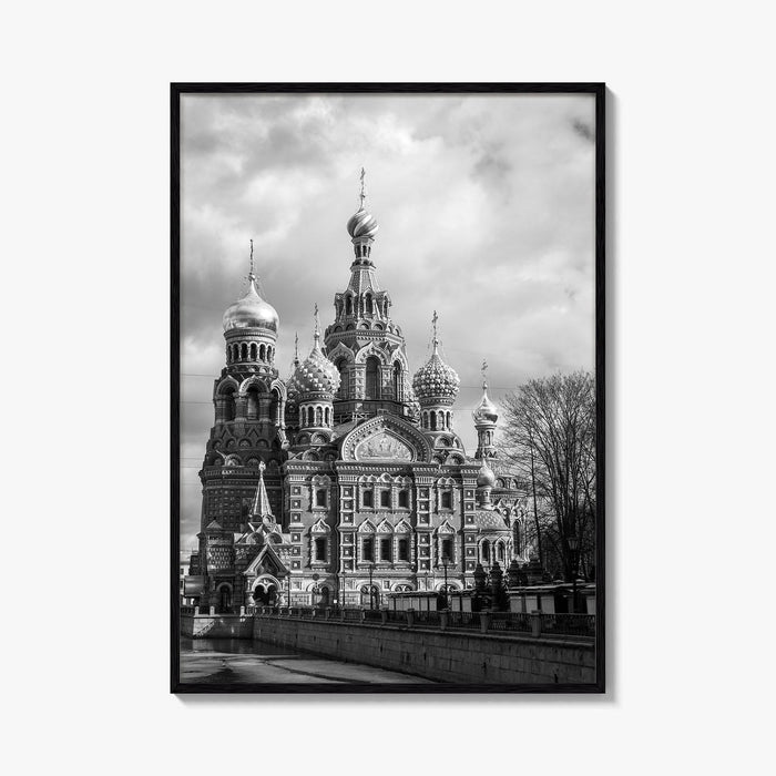 St Petersburg Russia Black and White Fine Art Photo Print, Spas na Krovi