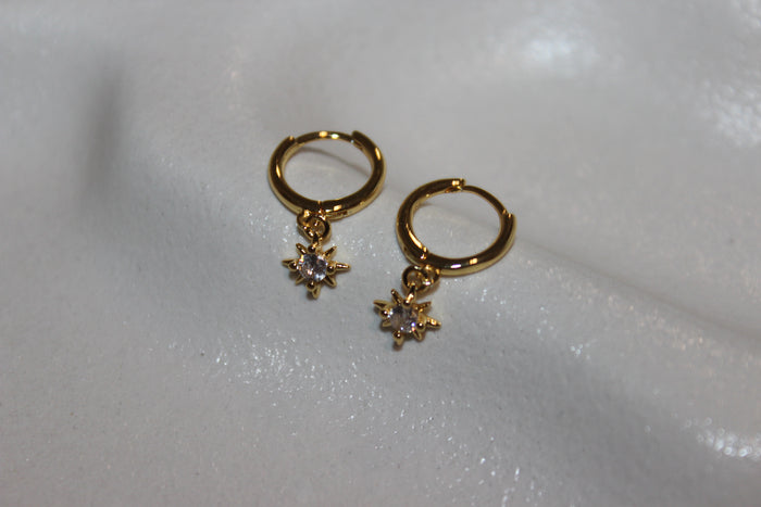 Starlight Dangling Huggie Hoops