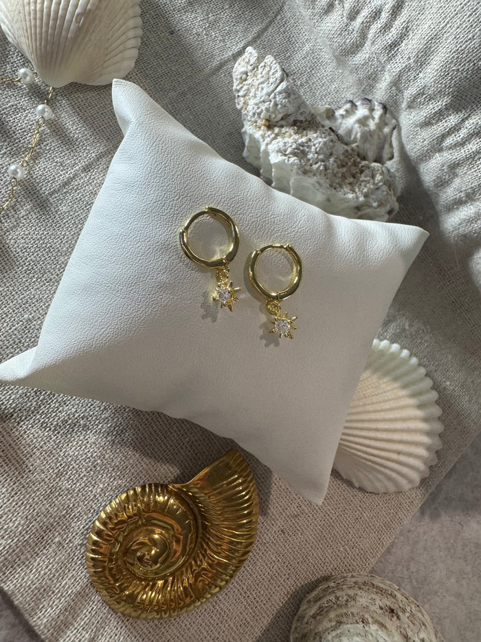 Starlight Dangling Huggie Hoops