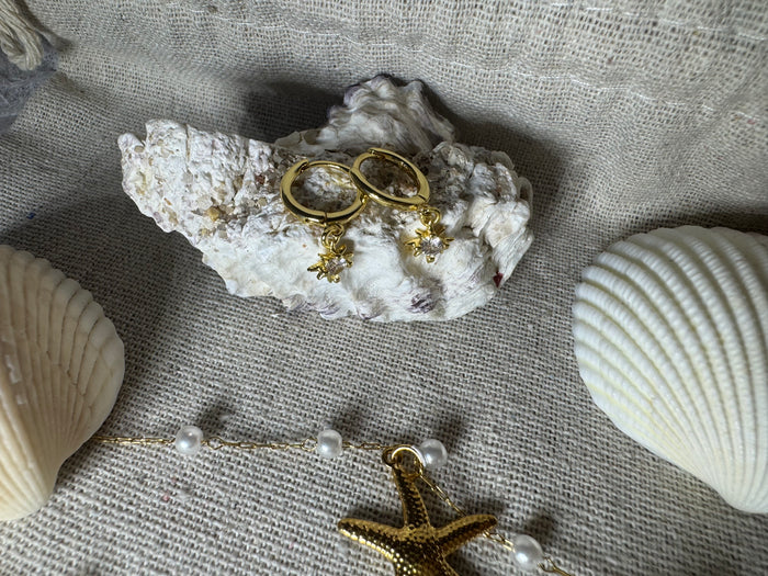 Starlight Dangling Huggie Hoops