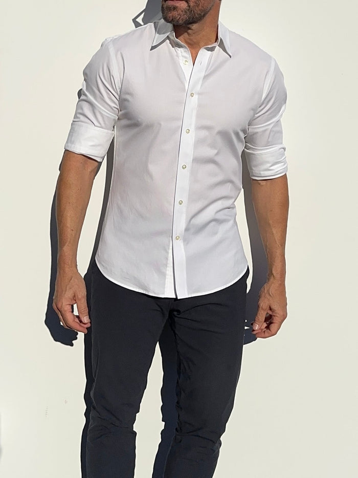 Stretch Royal Oxford - White