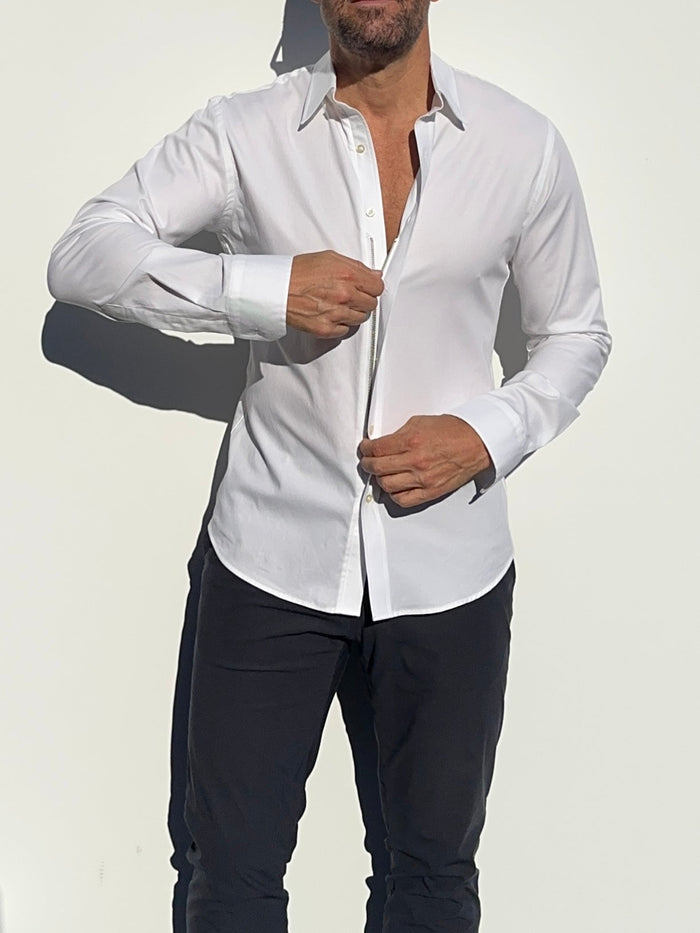 Stretch Royal Oxford - White