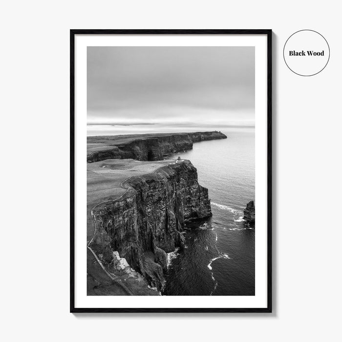 Cliffs of Moher Black and White Fine Art Photo Print, Ireland, Wild Atlantic Way