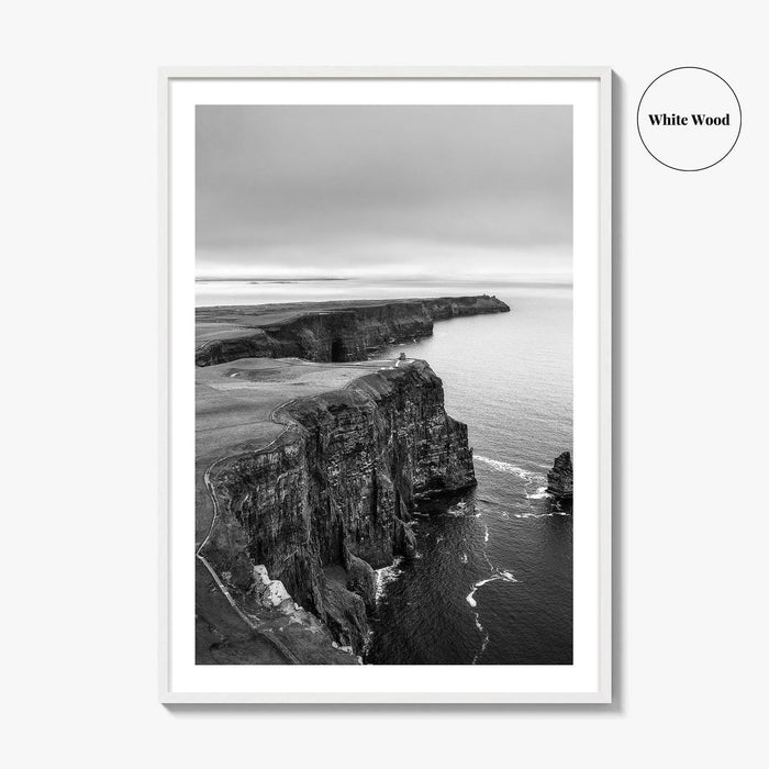 Cliffs of Moher Black and White Fine Art Photo Print, Ireland, Wild Atlantic Way