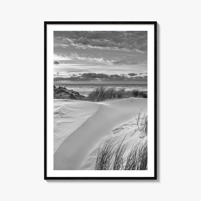 Ameland Island Black and White Fine Art Photo Print, Friesland Netherlands Coastal Poster