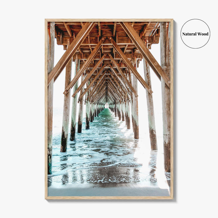 Surf City Fine Art Photo Print, Ocean Pier, North Carolina, Topsail Island Wall Poster