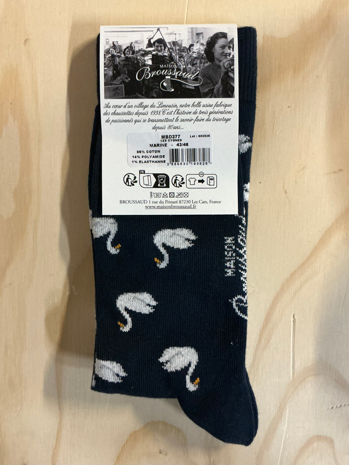 Swan (Cygnes) socks by Maison Broussaud