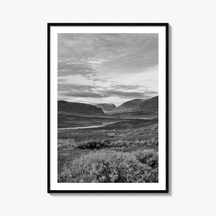 Kungsleden Black and White Fine Art Photo Print, Abisko Swedish Lapland Landscape Poster