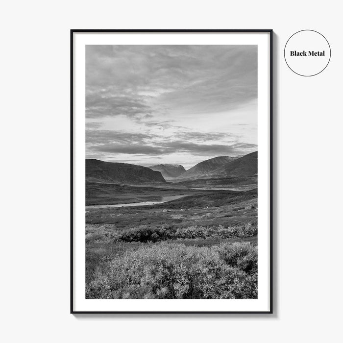 Kungsleden Black and White Fine Art Photo Print, Abisko Swedish Lapland Landscape Poster