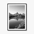 Bachalpsee Black and White Fine Art Photo Print, Eiger Grindelwald Swiss Alps Poster