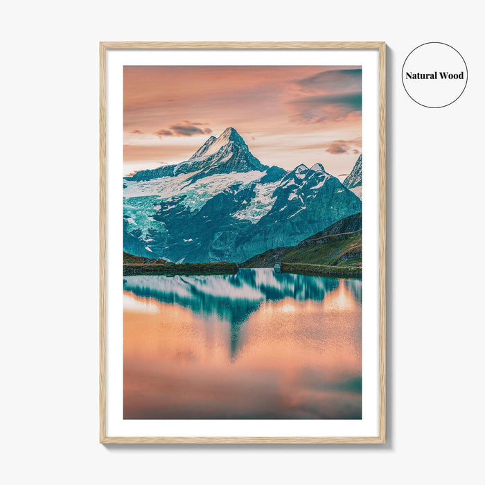 Bachalpsee Switzerland Fine Art Photo Print, Bernese Alps Wall Poster, Schreckhorn Wetterhorn Grindelwald