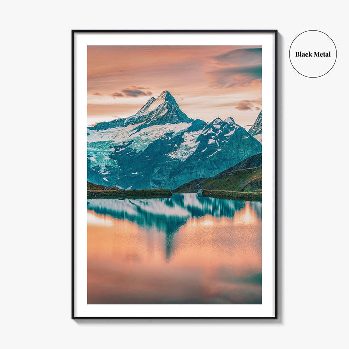 Bachalpsee Switzerland Fine Art Photo Print, Bernese Alps Wall Poster, Schreckhorn Wetterhorn Grindelwald