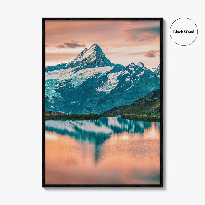 Bachalpsee Switzerland Fine Art Photo Print, Bernese Alps Wall Poster, Schreckhorn Wetterhorn Grindelwald