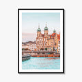 Lucerne Fine Art Photo Print, Switzerland, Chapel Bridge, Vierwaldstattersee, Wall Decor, Poster