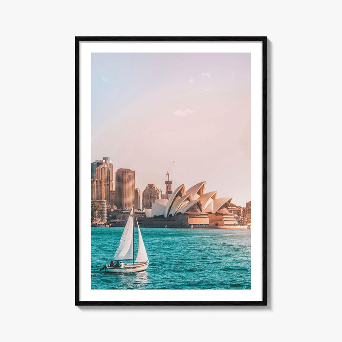 Sydney Fine Art Photo Print, Opera House, Harbor, Sailboat, Australia Poster, Wall Decor