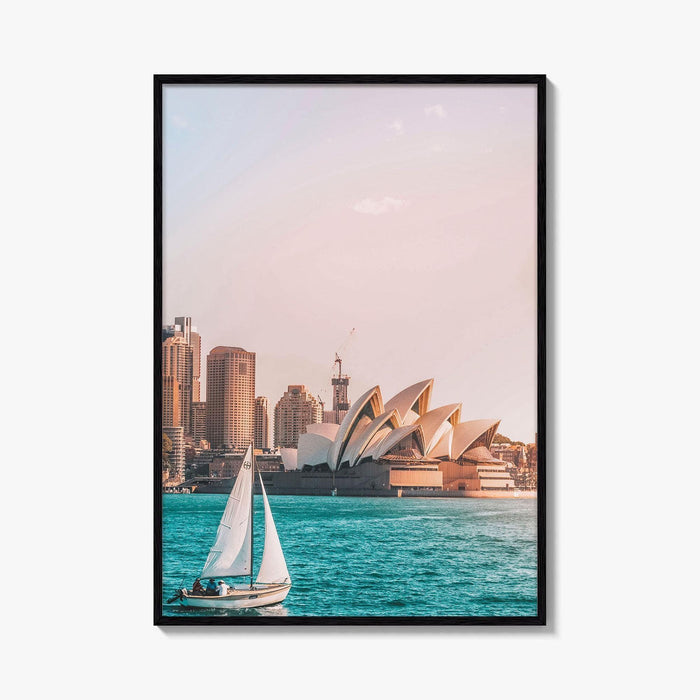 Sydney Fine Art Photo Print, Opera House, Harbor, Sailboat, Australia Poster, Wall Decor
