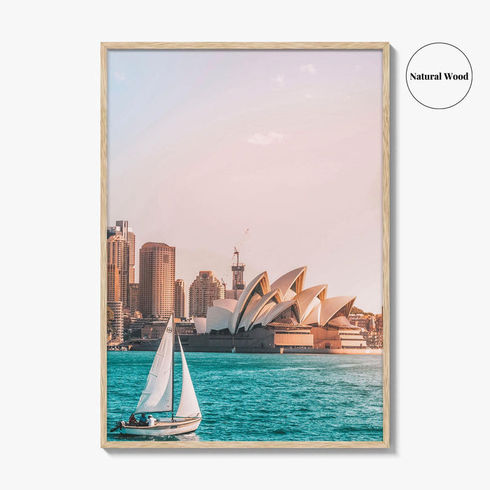 Sydney Fine Art Photo Print, Opera House, Harbor, Sailboat, Australia Poster, Wall Decor