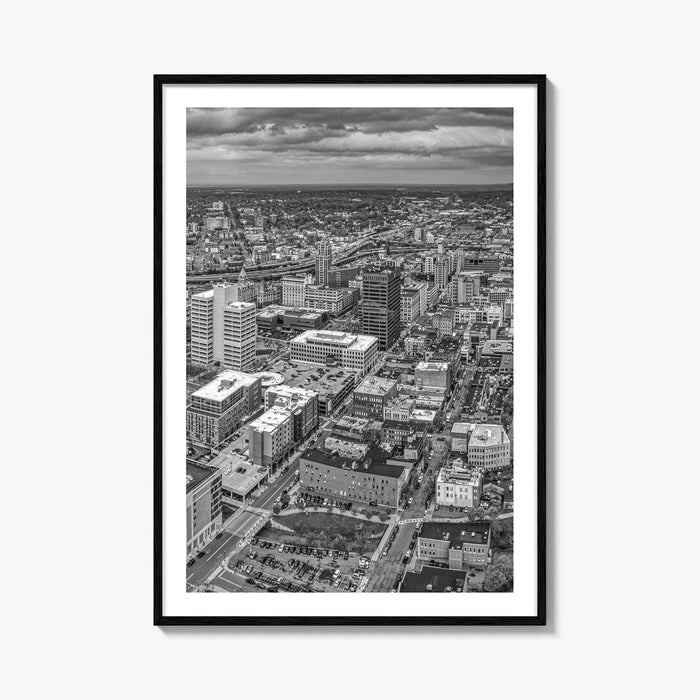 Syracuse Skyline Black and White Fine Art Photo Print, New York City Poster