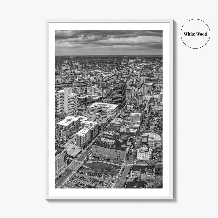 Syracuse Skyline Black and White Fine Art Photo Print, New York City Poster