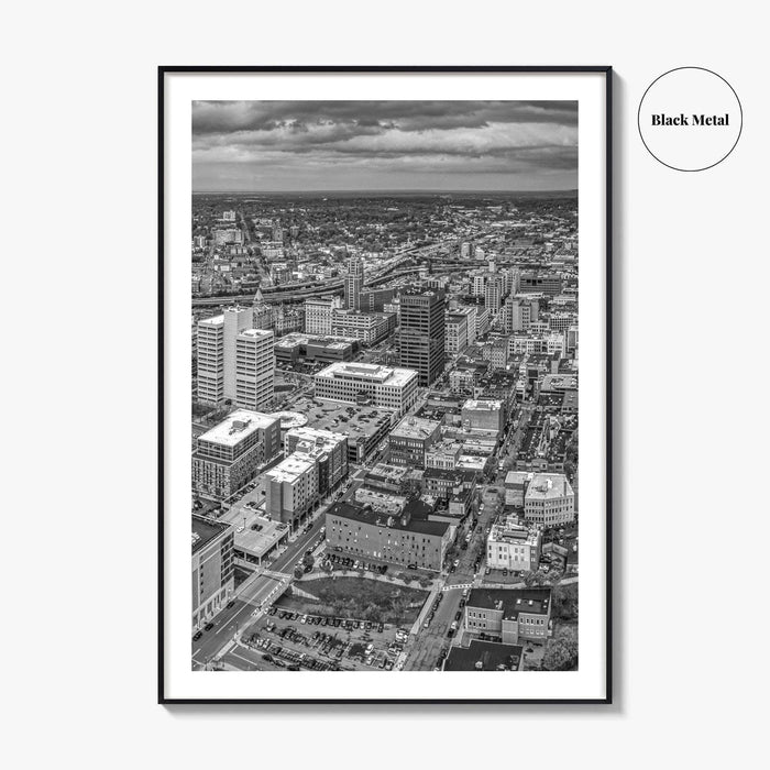 Syracuse Skyline Black and White Fine Art Photo Print, New York City Poster