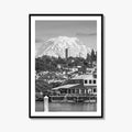 Tacoma Black and White Fine Art Photo Print, Mount Rainier, Washington State Poster