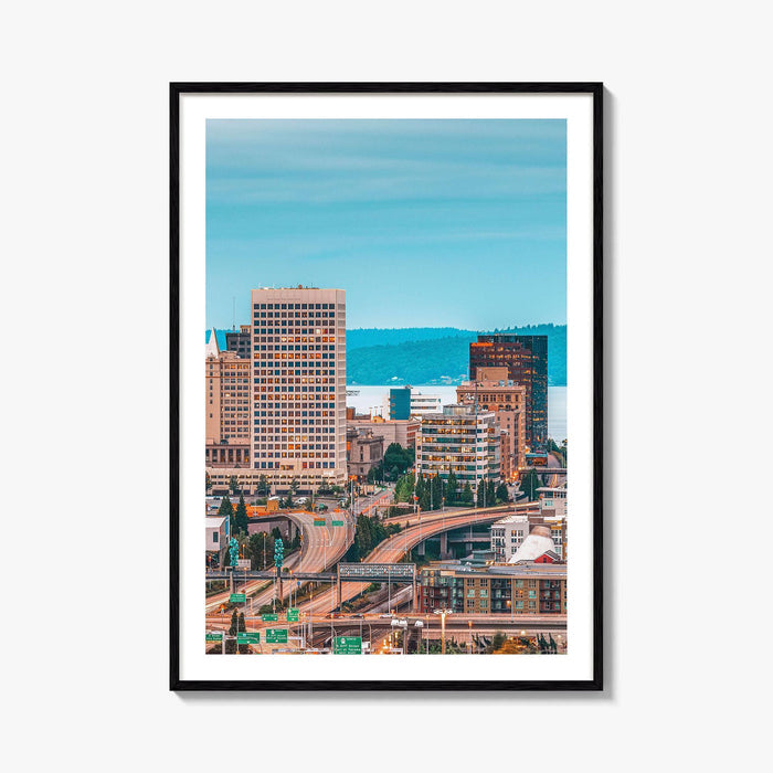 Tacoma Skyline Fine Art Photo Print, Washington Wall Decor Poster, USA